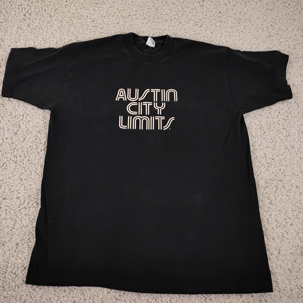 Vintage Austin City Limits T Shirt Mens XL Black ACL Music Single Stitch USA 90s